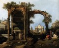 Capriccio con ruinas y edificios clásicos Canaletto